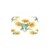 Non Slip Sunflower Pattern Toilet Cover Mat Polyester Fabric Shower Curtains Set For Bathroom