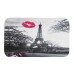 Paris Eiffel Tower Style Waterproof Bathroom Shower Curtain and Pedestal Toilet Seat Lid Bath Mat