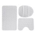 Paris Eiffel Tower Style Waterproof Bathroom Shower Curtain and Pedestal Toilet Seat Lid Bath Mat