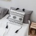 Soft Blanket Tassel Snowflake Geometry Cotton Knitted Blanket For Beds Sofa