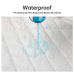 Waterproof Fitted Sheet in Multiple Sizes and Colors Sturdy Mattress Cover with TPU Cotton Non-Woven Microfiber Easy to Fit Elastic Band Ideal for Home and Bedroom Use