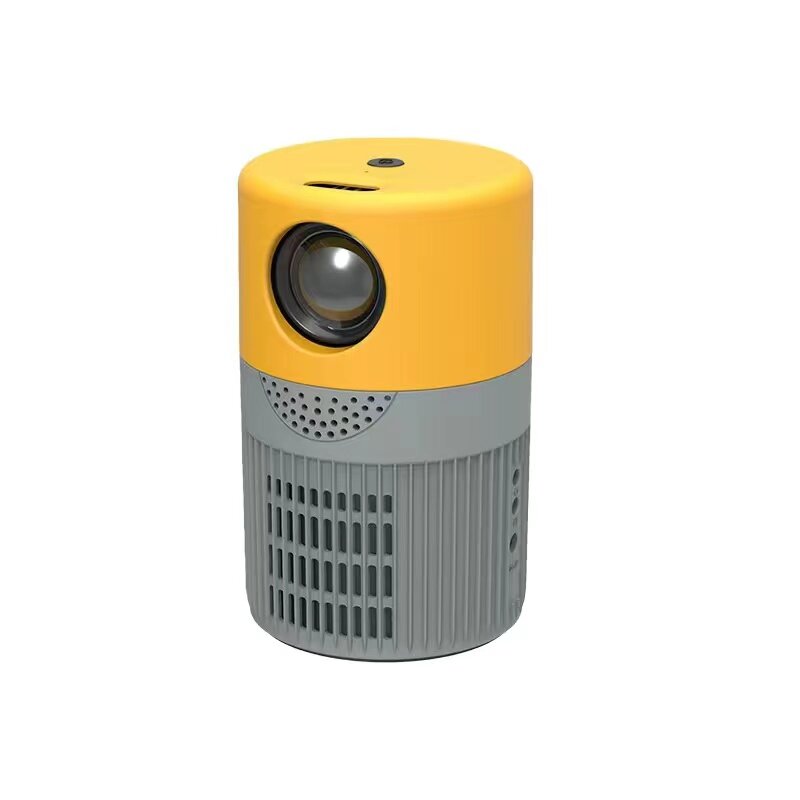 Bakeey VP3 Mini WIFI Projector Wireless Mirroring 480P 1080P Supported LCD Cinema Portable Handheld Projection EU Plug Grayish Yellow