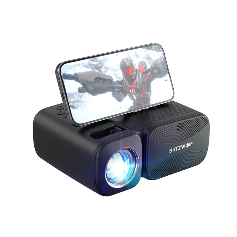 BlitzWolf® BW-V3 Mini LED Projector 5G-WIFI Screen Mirroring Wireless 1080P Supported Bluetooth 5.0 250 ANSI Lumens Portable Outdoor Movie EU Plug