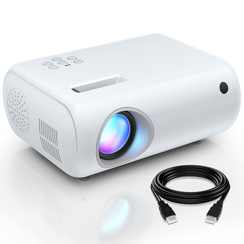 [UK Direct]ClokoWe M8 LED Projector 10000 Lumens Support 1080P Resolution Built-in HiFi Stereo Speaker Portable Smart Home Theater Projector