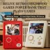 1000+ Games H12 Retro Handheld Video Game Console with 3.5in Screen Nostalgic Games Console 6000mAh Power Bank Children Gift