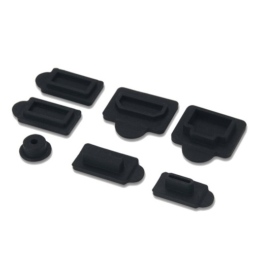 7Pcs/set Silicone Dust Plug for PS5 USB HDMI LAN Interface Anti-Dust Cap Cover Game Console Accessories