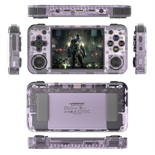 ANBERNIC RG35XX H 64G Handheld Game Console 3.5 Inch Screen Game Console 5000+ Games Open Source 3300mAH Battery Rechargeable Video Game Console Player Linux System Support WiFi bluetooth