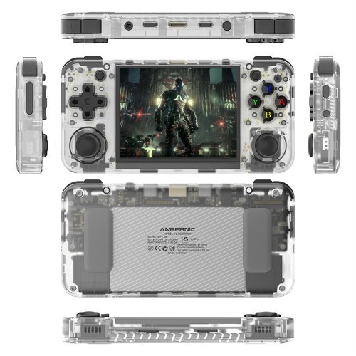 ANBERNIC RG35XX H Open Source Handheld Game Console 3.5 Inch Screen 64G+128G Built-in 15000+ Games Support WiFi bluetooth 3300mAH Battery Rechargeable Video Game Console Player Linux System