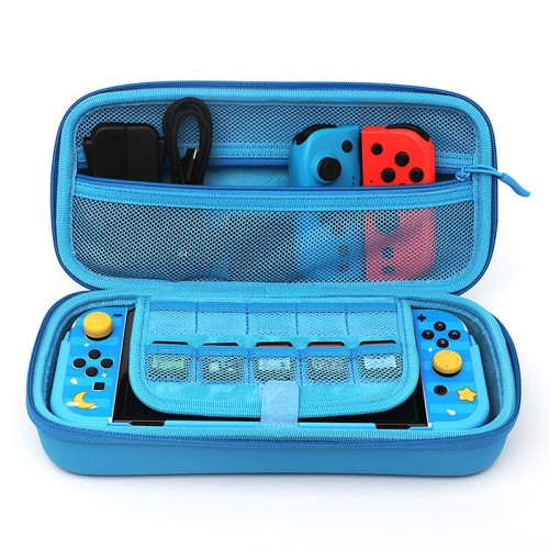 DOBE Switch OLED Host Storage Case Portable Zipper Cover Layered Handbag with Card Box Thumb Grips for Game Console Joystick Gamepad Game Card