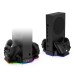 DOBE TYX-3612 for Xbox Series S Host RGB Vertical Cooling Fan Stand with Dual Controller Charger Battery Pack Charging Dock
