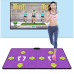 Dual Player Wired Dancing Mat Pad Computer TV Slimming Dance Blanket with Two Somatosensory Gamepad Colored Lights Version