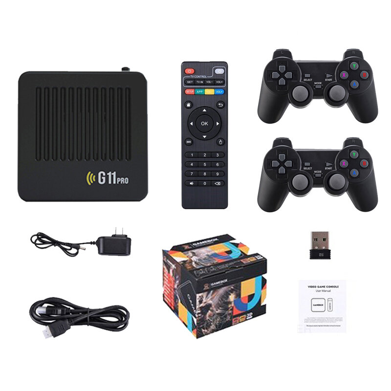 G11 Pro 256G 50000 Games 4K HD Video Game Console TV Game Stick 2.4G Wireless Gamepad for PSP GBC GBA N64 Game Player