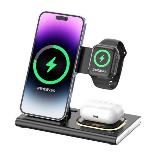 A80 15W 10W 7.5W 5W Wireless Charger Fast Wireless Charging Pad with Lights for Qi-enabled Smart Phones for iPhone 15 14 13 for Huawei Mate60 Pro for Samsung Galaxy Z Flip4 for Xiaomi 13pro for Airpods for Smart Watch