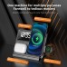 T50 15W Wireless Charger Fast Wireless Charging Station with Timing Clock for Smart Phones for iPhone 15 14 13 for Huawei Mate60 Pro for Samsung Galaxy Z Flip4 for Xiaomi 13pro for Airpods for Apple Watch