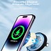 XJCX C09 5-in-1 15W Digital Display Magnetic Wireless Charger with Night Light & Alarm Clock Fast Wireless Charging Station for  iPhone 15 14 13 for Huawei Mate60 for Xiaomi 14pro for bluetooth Earphone for Smart Wristband