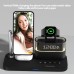 XJCX C09 5-in-1 15W Digital Display Magnetic Wireless Charger with Night Light & Alarm Clock Fast Wireless Charging Station for  iPhone 15 14 13 for Huawei Mate60 for Xiaomi 14pro for bluetooth Earphone for Smart Wristband