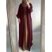 Women Vintage Solid Color Loose Casual Cardigan Abaya Kaftan Long Sleeve Robe