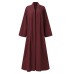 Women Vintage Solid Color Loose Casual Cardigan Abaya Kaftan Long Sleeve Robe