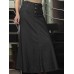 Leisure Button Casual Denim Maxi Skirt