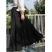 Women Flare Swing Wide Leg Pants Casual High Waist Culottes Skirt