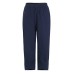 Women Solid Color Elastic Waist Loose Side Pocket Pants