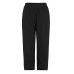 Women Solid Color Elastic Waist Loose Side Pocket Pants