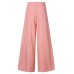 Women Solid Color High Waist Zipper Wide Leg Pants With Pocket