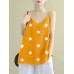 Polka Dot Spaghetti Backless Sleeveless Casual Cami