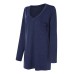 Women Casual V Neck Long Sleeve Loose Baggy Solid T Shirts With Pocket