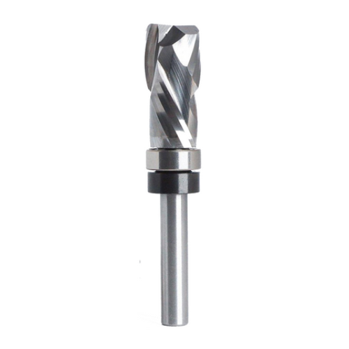 12.7*25.4*67MM Carbide Lower Bearing Spiral Trimming CNC Router Bit End Mill 1/4" 6.35mm Shank for Woodworking