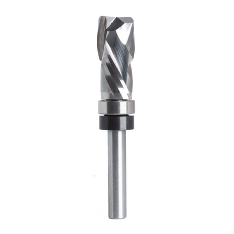 12.7*25.4*67MM Carbide Lower Bearing Spiral Trimming CNC Router Bit End Mill 1/4" 6.35mm Shank for Woodworking