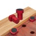 19/20mm Woodworking Bench Dogs Aluminum Alloy Red Anti-Slip Quick Release for T-Track Planing and Positioning Plug