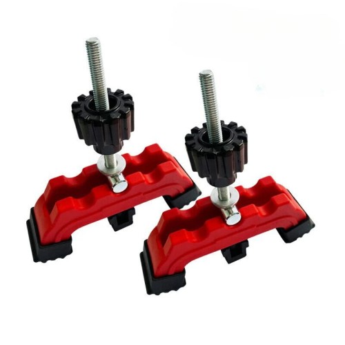 2PCS Woodworking Desktop Fixed Clamp Plate Adjustable Quick Clamping T-Shaped Slide for Efficient Workpiece Positioning and Fixing in Various Applications