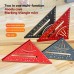 2in1 Aluminum Alloy Triangle Ruler Multifunctional Tool for Precise Line Drawing with Frequently used Fixed Positioning Angles Robust and Long-lasting Design