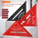 2in1 Aluminum Alloy Triangle Ruler Multifunctional Tool for Precise Line Drawing with Frequently used Fixed Positioning Angles Robust and Long-lasting Design