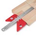 30cm Center Woodworking Ruler 45 Degrees Angle Line Caliber Marking Ruler Wood Measuring Scribe Tool