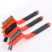 3 Packs Wire Cleaning Brush Stainless Steel/Brass/Nylon Bristles Brush Polishing Rust Remover Kitchen Stove Sink Scrubbing Cleaning Tool