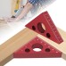 45 Degree Aluminum Alloy Angle Ruler Imperial And Metric Triangle Ruler for Carpenter Workshop Woodworking Square Measuring Tool