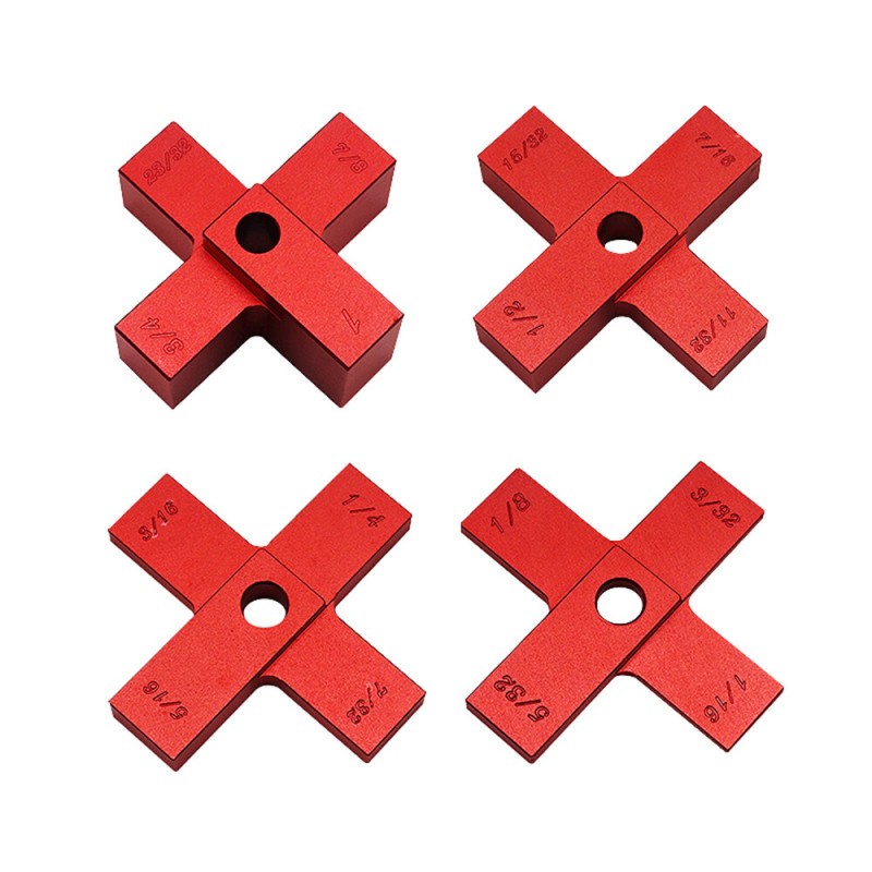 4PCS Woodworking Cross Height Gauge Set of Measurement Modules Tools