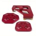 Arc/T Corner Gauge Aluminum Alloy Woodworking Chamfering Template Tool with Quick Change Features Red/Black Perfect for Beveling Rounding Professional or DIY Projects