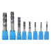 Carbide End Mill Set Tungsten Steel 8PCS 2-12mm 4 Flutes CNC Milling Cutter High Wear Resistance High-Speed Cutting