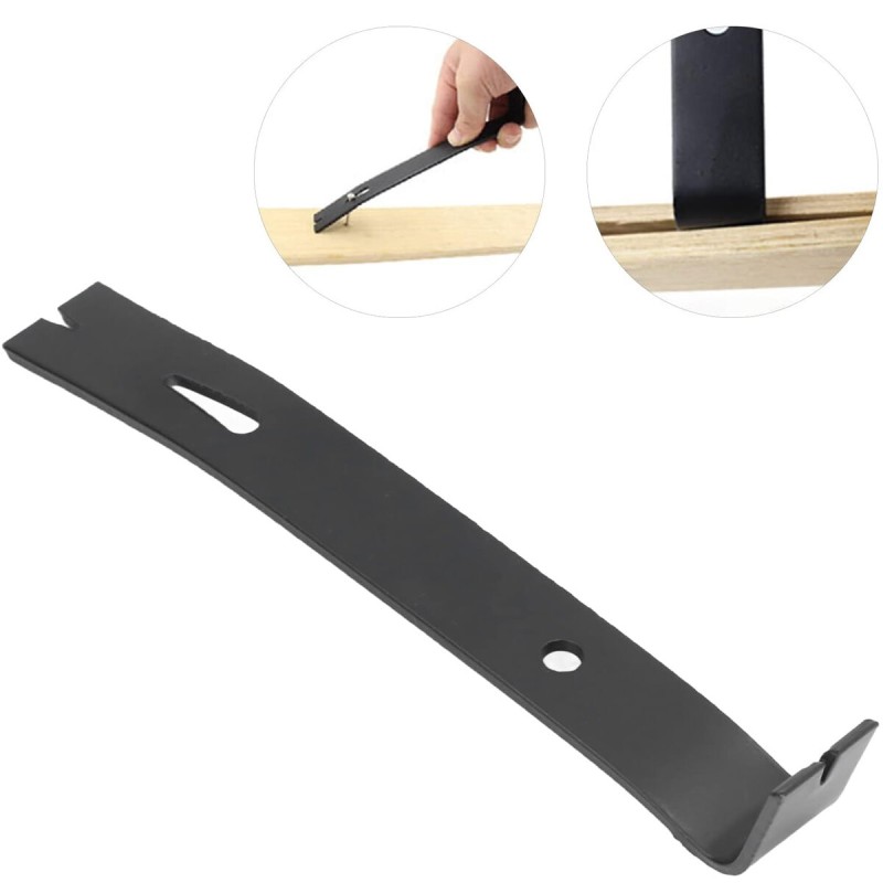 Carbon Steel Pry Bar Claw Integrated Nail Puller Crowfoot Wrecking Tool Black for Woodworking and Household Repair and Maintenance Tasks