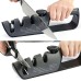 DMD 3-Stage Knife Scissors Sharpener Manual Professional Sharpening Tool with Grip and 6 Adjustable Angles for Kitchen Straight Knife / Serrated Knife / Scissors