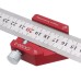 Drillpro CX300-2 Adjustable 45/90 Degree Metric and Inch Line Scribe Ruler Positioning Measuring Ruler 300mm Marking Ruler Woodworking Tool