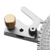 Drillpro Upgraded Brass Handle Miter Gauge Assembly Ruler With T-track for Table Saw Router Woodworking