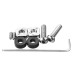 Drillpro Woodworking Tool Flip Stop With Micro-Adjustable Settings T-Track Stop For Miter Gauge Fence