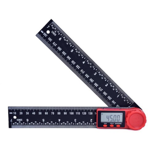 ETOPOO 200mm/300mm 360° LCD Display Carbon Fiber Digital Angle Ruler Inclinometer Electron Goniometer Protractor Angle Finder Meter Measuring Tool