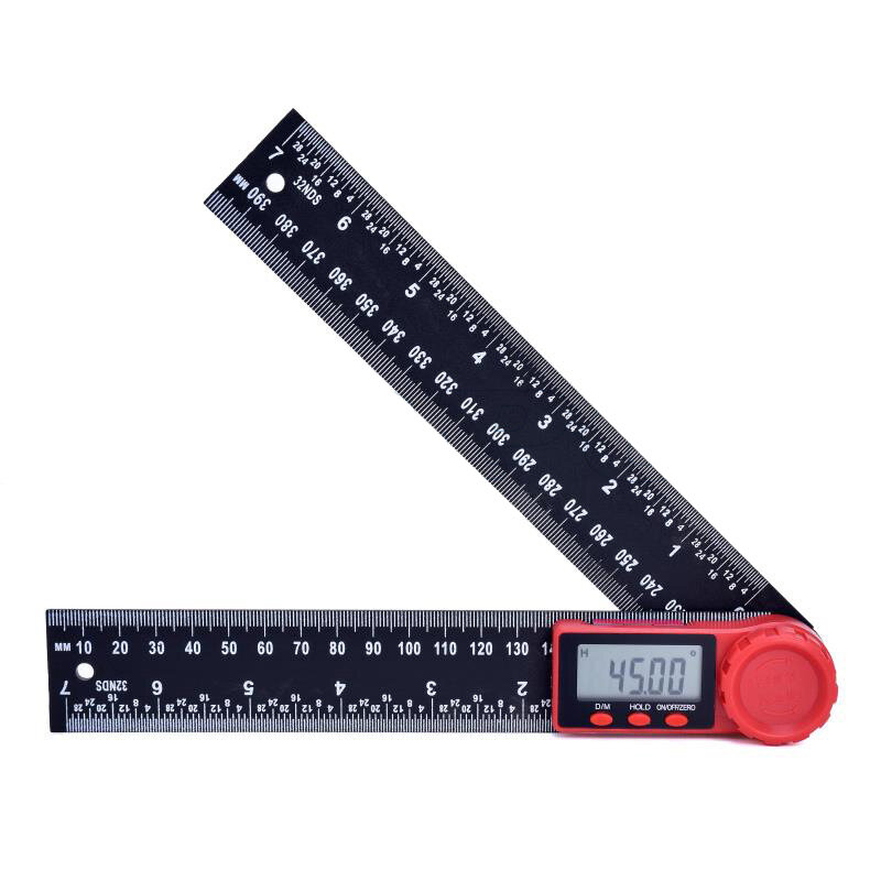 ETOPOO 200mm/300mm 360° LCD Display Carbon Fiber Digital Angle Ruler Inclinometer Electron Goniometer Protractor Angle Finder Meter Measuring Tool