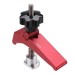HONGDUI 2 Pcs Red Quick Acting Hold Down Clamp Aluminum Alloy T-Slot T-Track Clamp Set Woodworking Tool for Woodworking Table