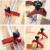 HONGDUI 2 Pcs Red Quick Acting Hold Down Clamp Aluminum Alloy T-Slot T-Track Clamp Set Woodworking Tool for Woodworking Table